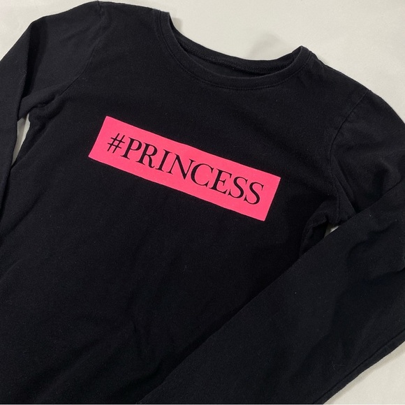 Children’s Place #Princess Black Long Sleeve Tee - Picture 2 of 6